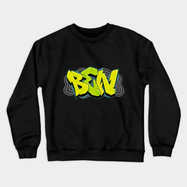 Ben Graffiti name Crewneck Sweatshirt by Your Name Graffiti